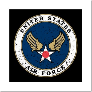 United Stated Air Force USAF Vintage Logo Posters and Art